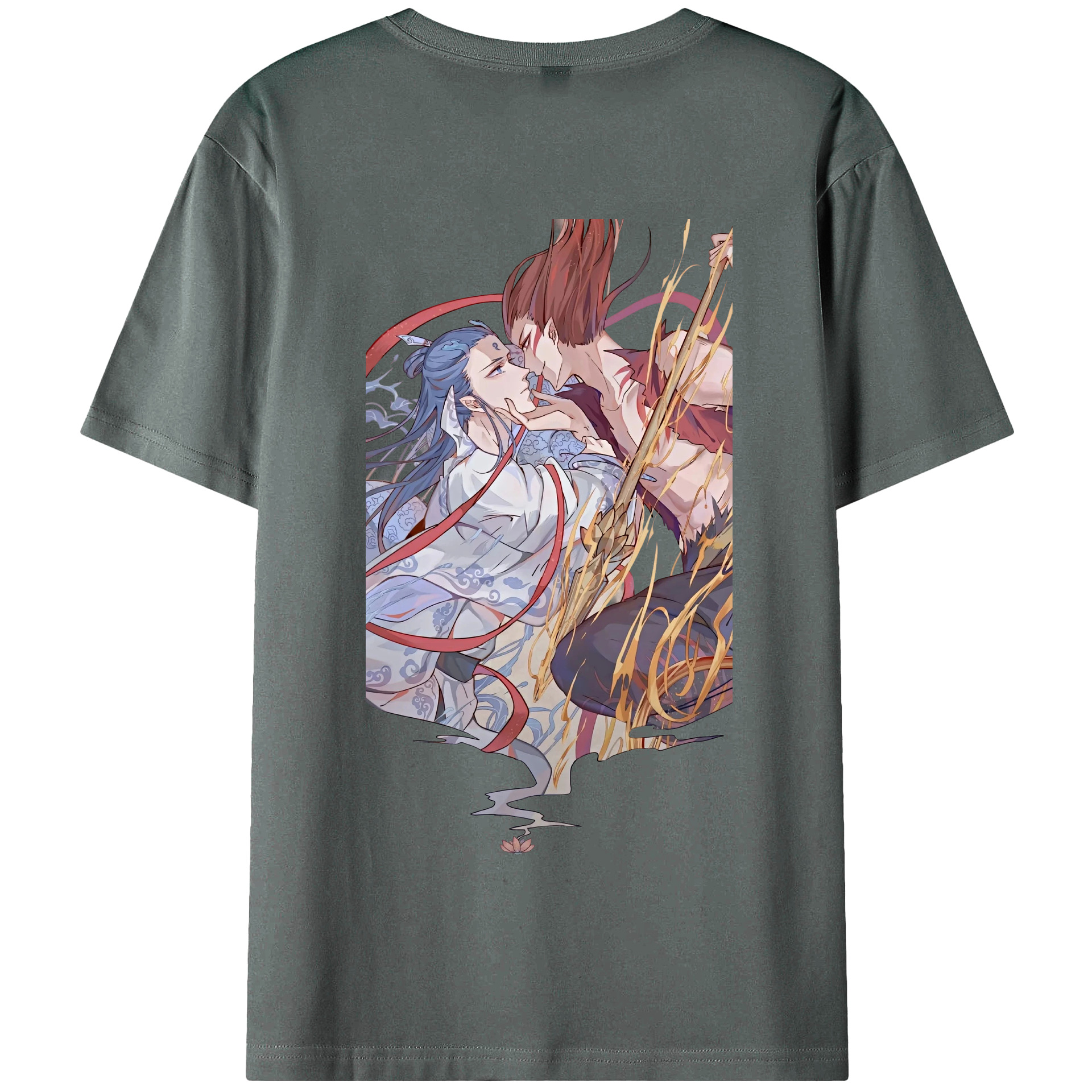 （画像用） Ne Zha 2 ナタ 魔童の大暴れ 綿100％半袖Tシャツ（背面プリント）